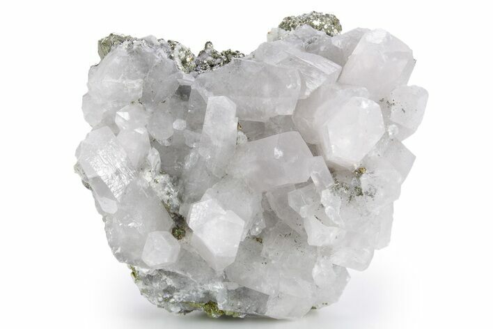Columnar Calcite w/ Sparkling Chalcopyrite & Pyrite - Fluorescent! #360643
